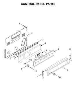 Control Panel Parts Diagram and Parts List for YMER8800FZ3  Maytag Range
