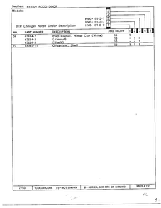 Fresh Food Door Page 3 Diagram and Parts List for 19143-0B  Admiral Refrigerator
