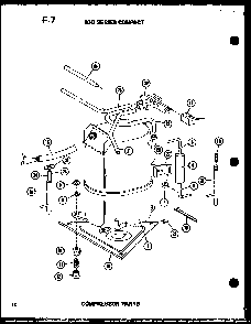 100 Series Compact Compressor Parts Diagram and Parts List for ES106-2HL P67231-23R Amana Air Conditioner