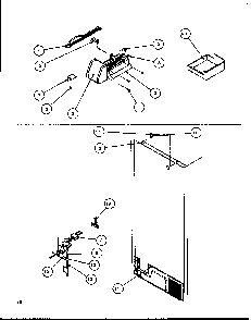 Factory Installed Ice Maker Diagram and Parts List for TG18RBW-P1158303WW  Amana Refrigerator