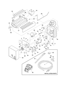 Ice Maker Diagram and Parts List for CRSH268MB7  Crosley Refrigerator