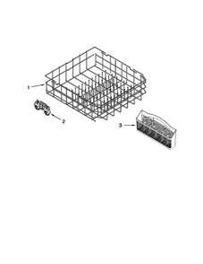 Lower Rack Parts Diagram and Parts List for MDB4630AWS2  Maytag Dishwasher