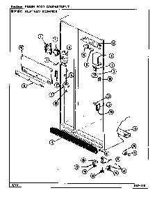 Fresh Food Compartment Diagram and Parts List for RC244RDA DS83B Magic Chef Refrigerator
