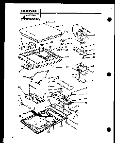 Section 1 Diagram and Parts List for AKC-2B P85123-2S Amana Cooktop