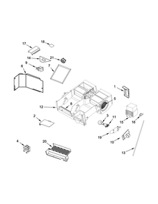 Air Flow Parts Diagram and Parts List for MMV4205DB1  Maytag Microwave