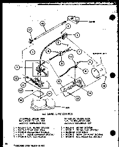 Gas Burner Conversion Kits Diagram and Parts List for TGA800 P75752-6W Amana Dryer