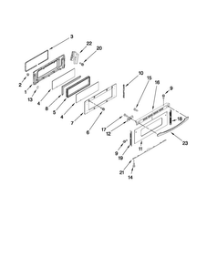 Upper Door Parts Diagram and Parts List for MGR6875ADB26  Maytag Range