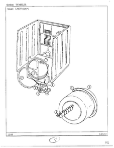 Tumbler Diagram and Parts List for 7740A  Norge Dryer