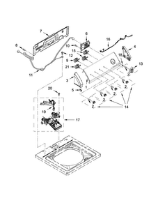 Part Location Diagram of W10740619 Whirlpool PANEL-CNTL