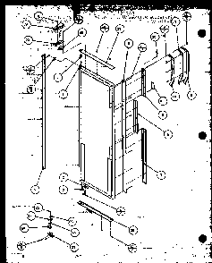 Refrigerator Door Diagram and Parts List for 36501W-P1121705WW  Amana Refrigerator