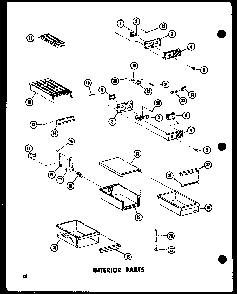 Interior Parts Diagram and Parts List for TC18E-L-P74660-14WL  Amana Refrigerator