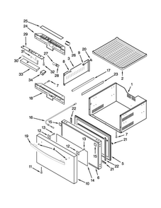 Upper Drawer Parts Diagram and Parts List for JUD24FRARS00  Jenn-Air Refrigerator