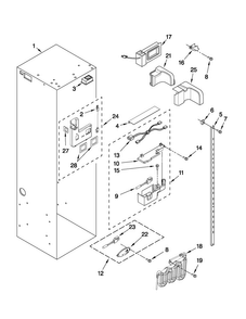Refrigerator Liner Parts Diagram and Parts List for JS42CXDUDB02  Jenn-Air Refrigerator