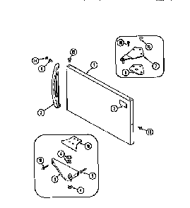 Freezer Outer Door Diagram and Parts List for MTB1742ZARW  Maytag Refrigerator