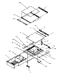 Ref Shelving And Drawers Diagram and Parts List for SSD25N5L-P1178903WL  Amana Refrigerator