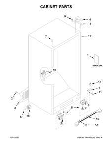 Part Location Diagram of W11727255 Whirlpool CONSOLE