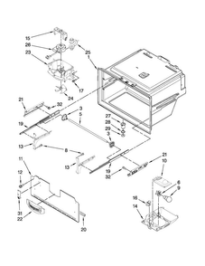 Freezer Liner Parts Diagram and Parts List for MFI2569VEA2  Maytag Refrigerator
