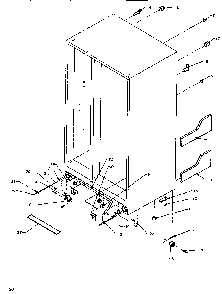 Drain & Rollers & Cabinet Back Diagram and Parts List for SB520SW-P1185001WW  Amana Refrigerator