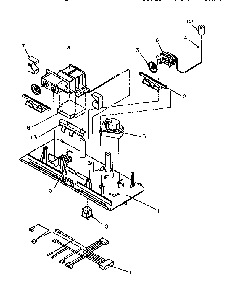 Control Panel Diagram and Parts List for TR21S4W-P1196102WW  Amana Refrigerator