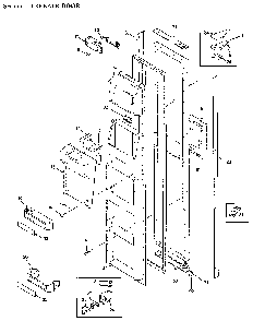 Freezer Door Diagram and Parts List for JRSD246B MBQ81C Jenn-Air Refrigerator