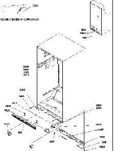 Ladders, Lower Cabinet And Rollers Diagram and Parts List for TSI22VL-P1306602WL  Amana Refrigerator