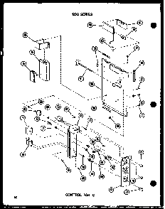 Control Parts Diagram and Parts List for 212D-3JM P54655-43R Amana Air Conditioner