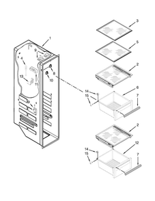 Part Location Diagram of W10542019 Whirlpool TRIM-PAN