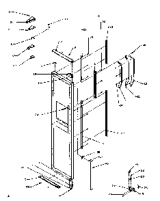 Freezer Door Hinge And Trim Parts Diagram and Parts List for SXD20Q2W-P1162508WW  Amana Refrigerator