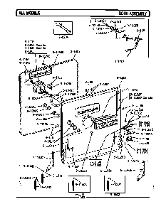 Door Assembly Diagram and Parts List for WC302  Maytag Dishwasher