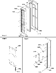 Freezer Door Diagram and Parts List for SS25TE-P1194003WE  Amana Refrigerator
