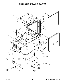 Tub And Frame Parts Diagram and Parts List for 66512793K314  Kenmore Dishwasher