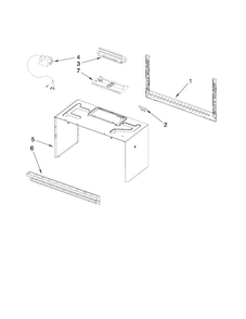 Cabinet And Installation Parts Diagram and Parts List for AMV2174VAW4  Amana Microwave