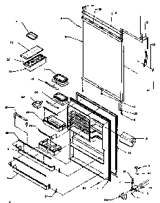 Refrigerator Door Diagram and Parts List for TG18R2-P1181701WW  Amana Refrigerator