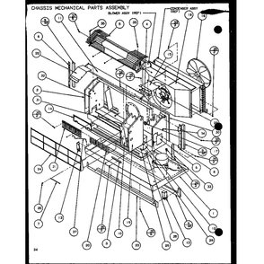 Chassis Mechanical Parts Assembly 1 Diagram and Parts List for PTC07300ER P9812501R Amana Air Conditioner