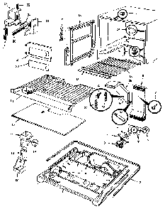 Freezer Compartment Diagram and Parts List for JRTD225LB M9C76A Jenn-Air Refrigerator