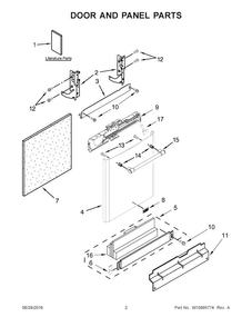 Part Location Diagram of W11229101 Whirlpool PANEL