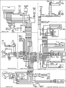 Wiring Information Diagram and Parts List for ACD2232HRB0  Amana Refrigerator