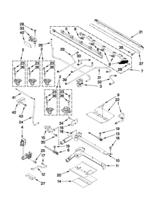Manifold Parts Diagram and Parts List for MGT8885XB00  Maytag Range