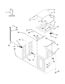 Part Location Diagram of W10648853 Whirlpool COVER