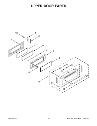 Upper Door Parts Diagram and Parts List for MET8800FZ01  Maytag Range