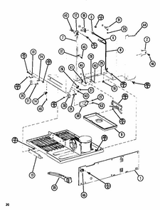 Heat Exchanger Cover (tl18n/p1106211w) (tl18n/p1106212w) (tli18n/p1106220w) (tli18n/p1106221w) Diagram and Parts List for TL18N-P1106211W  Amana Refrigerator