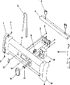 Backguard Diagram and Parts List for ARG7300W-P1143320NW  Amana Range