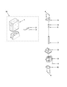 Motor And Ice Container Parts Diagram and Parts List for MSD2254VEY03  Maytag Refrigerator