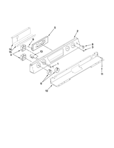 Control Panel Parts Diagram and Parts List for JES8750CAS01  Jenn-Air Range