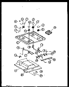 Cooktop Diagram and Parts List for RST378UW-P1141203NW  Caloric Range