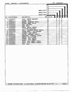 Shelves And Accessories Page 2 Diagram and Parts List for HMG671580  Admiral Refrigerator