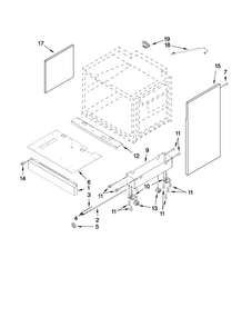Chassis Parts Diagram and Parts List for JGRP436WP00  Jenn-Air Range