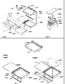 Shelves, Deli, And Crisper Assemblies Diagram and Parts List for SBDE520SW-P1185202WW  Amana Refrigerator