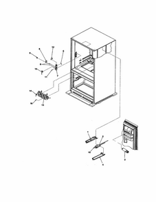 Water Dispenser/filter Diagram and Parts List for 59673502203  Kenmore Refrigerator
