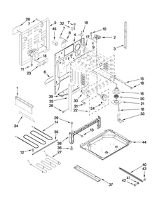 Chassis Parts Diagram and Parts List for AES3760BCS16  Amana Range